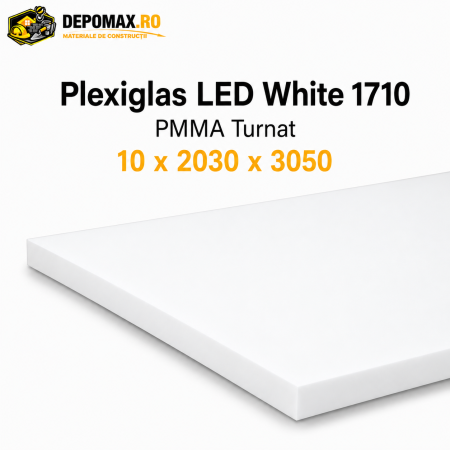 Plexiglas LED White 1710 PMMA turnat 10 x 2030 x 3050 mm